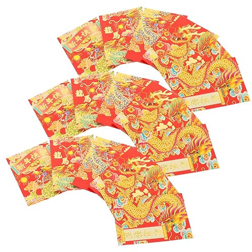 MAGICLULU 30stücke Teiliges Chinesische Rote Umschläge Mit Drachenmuster Traditionelle Glücksumschläge Für Neujahr Hochzeiten Und Geeignet Für Geldgeschenke Und Festliche Anlässe