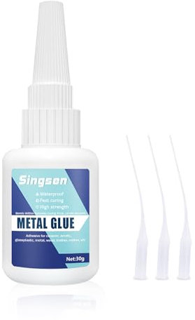 Metal Glue 30g, quick-drying bonding agent suitable for metal, glass, plastic, acrylic and ceramic surfaces. Waterproof and easy to use
