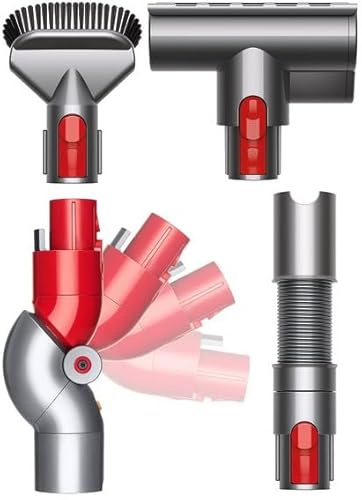 Dyson Original 971533-01 - Kit de limpieza de animales V7 a V15 (4 accesorios: cepillo mini turbo, extensión, codo reclinable, cepillo)