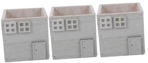 BESPORTBLE 3stücke Kleiner Holzblumentopf Für Innenräume Rustikaler Pflanztopf Für Sukkulenten Und Kleine Pflanzen Für Home Office Und Wohnkultur