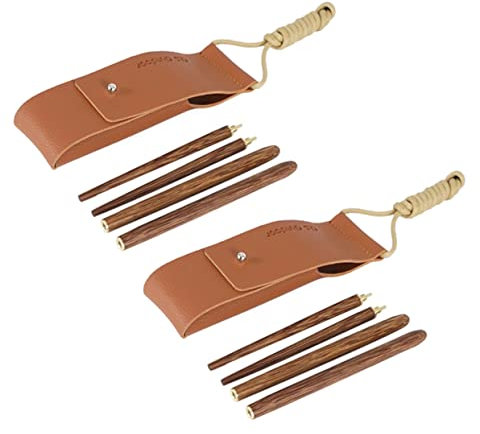 BIUDECO Palillos De Viaje Plegables De Madera y Acero Inoxidable 2 Pares Desmontables Cubiertos Reutilizables Para Camping Barbacoa y Picnic Portátiles y Livianos Con Bolsa De Almacenamiento