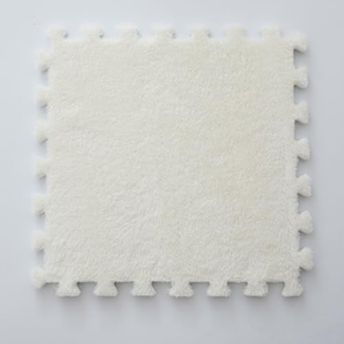 Kanduo Alfombra de espuma entrelazada Cojín cuadrado de espuma de felpa for suelo, cojín de suelo cuadrado entrelazado lavable, alfombra de retales de espuma antideslizante Moqueta antideslizante(Bian