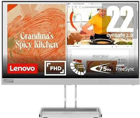 Lenovo L22i-40 21.5 inch 1920 x 1080 Full HD IPS Monitor Grey - 67AEKACBUK
