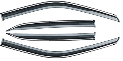 NYSQOFMB 4 Pièces Fumée Voiture Fenêtre Visières pour Mitsubishi pour Eclipse pour Cross 2018 2019 Soleil Pluie Garde Vent Déflecteurs Pare-Soleil Pare-Pluie