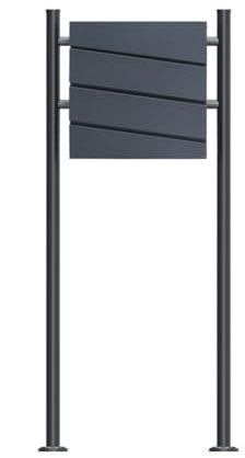 SCHARTEC SBS-SPB-1 Boîte aux lettres sur pied avec compartiment à journaux Anthracite