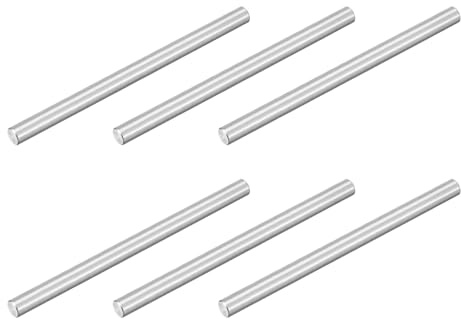 QUARKZMAN 6 Stück M6 x 100mm 304 Edelstahl Zylinderstift, Zylinderstifte für Türen Fenster Holzprodukte Doppelbetten Regale Schranktrennwände Schaftbefestigungen Industrie, Silber