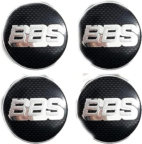 lvjiena 4 stück Auto Radnabenkappen für BBS 56mm, Wasserdicht Verschleißfest Radnabe Abdeckung mit Logo Nabenkappen Reifen Felgen Aufkleber