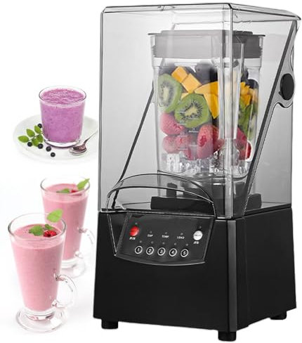 pealiritansemen Blender Professionnel pour Smoothies - 5 Réglages Préréglés, 2200 W, avec Bol De 1,8 L, pour Piler De La Glace, Préparer des Smoothies, des Jus De Fruits Et des Milkshakes Protéinés