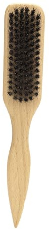 VICASKY Bartbürste mit Weichen Borsten für Männer Kleine Rundbürste aus Holz für Bartpflege und Glättung Ergonomischer Griff für Einfache Anwendung