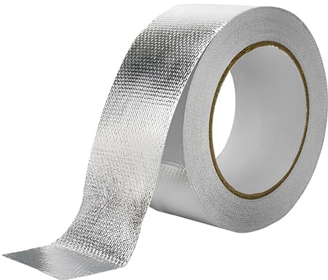 TONAUP Aluminium Klebeband 50mm x 20M, Aluminium Silber Klebeband, Dichtband Band Zum Reperaturband Alu Tape Hitzebeständig Selbstklebend Aluminiumklebeband