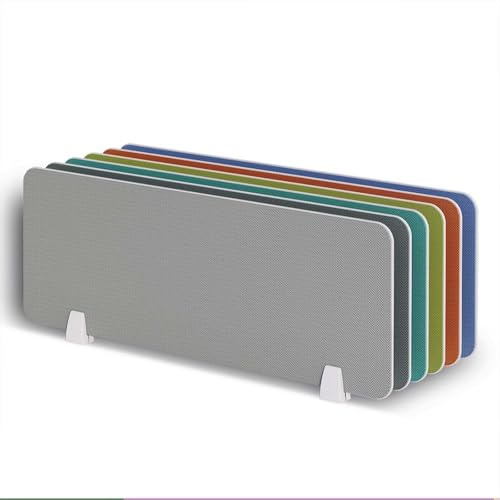 Sichtschutz-Trennwände für Schreibtische, zum Festklemmen, mit 2 Klemmen, ideal für Büro-Trennwände und Klassenzimmer, Größe 50 x 30 cm