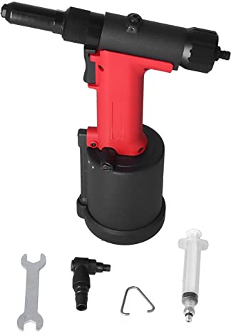 Itonash Air Riveter, 3.2 4.8 Mm de Capacidad Neumática Rivet Firmer Herramienta de Remachado Industrial con Articulación Universal Giratoria, para Gabinetes de Metal de Fabricación de