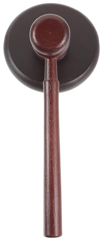 Zerodeko Marteau de Vente aux Enchères Son Clair et Puissant, en Bois, Portable, Couleur Aléatoire, pour Juge et Commissaire-priseur Accessoire D’Audience Cérémonie