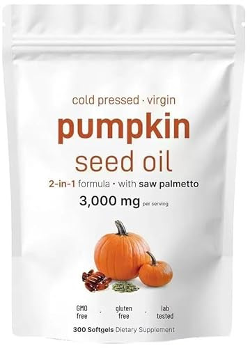 Olio Di Semi Di Zucca Con Saw Palmetto,Olio Di Semi Di Zucca Per Capelli,300 Grains