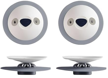 JYNXOR 2 Tappi per Scarico in Silicone - Protezione Pavimento e Deodorante, Cuscinetti Antiodore Quadrati, per Scarichi di Bagno e Cucina