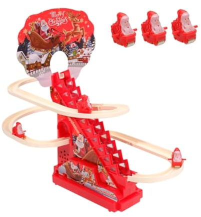 ZYIHNIRB Jouet électrique pour Enfants avec Lumières et Musique, Décoration Intérieure, Jeu éducatif pour Tout-petits, avec 6 Figurines de Père Noël