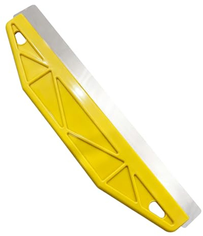 Paint Trim Guard, 12 Paint Cutting in Tool Paint Shield for Skirting Board Painting, Stainless Steel Straight Paint Edging Tool, Wallpaper Tools for Scrape, Cutting, Measurement & Guide (Yellow)