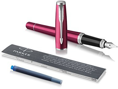 Parker (1975439 Urban Fountain Pen, Vibrant Magenta, Medium Nib with Blue Ink, Blister Pack
