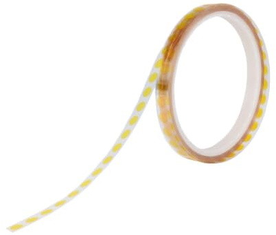 WETEC Polyimid-Klebepunkte, 1.000 St. auf Rolle, 6 mm (Kapton-Klebepunkte Abdeckband Lötabdeckband Ronden Temperaturbeständig)