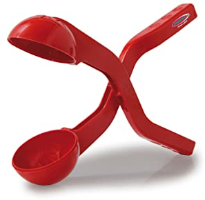 JAMARA 460394 - Snow Play Schneeballzange 38cm rot – Schneebälle (ca. 7 cm Durchmesser) in Sekunden Formen, nie Wieder kalte Hände, Schneebälle sind fluffig und Nicht so hart wie die Handgemachten
