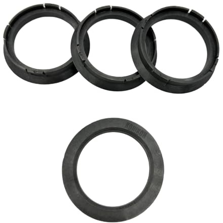 KONIKON 4X Zentrierringe 76,00 x 57,10 mm Schwarz Felgenringe Adapterringe für Verschiedene Felgen kompatibel mit Audi Seat Skoda VW