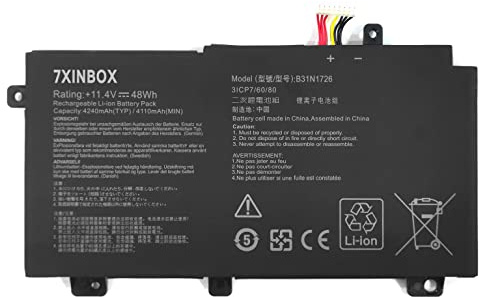 7XINbox B31N1726 11,4V 48Wh 4240mAh Laptop Akku Ersatz für ASUS FX80 FX80GM FX80GE FX80GD FX86 FX86FM FX86FE TUF FX504 FX504GM FX505 FX504GD FX504GE FX505 3ICP7/60/80 0B200-02910000