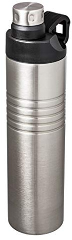 Schmalz® Thermo Edelstahl Trinkflasche KORINTH mit Gravur | spülmaschinen geeignet | auslaufgeschützt | doppelwandig | 600 ml | Sport Freizeit Wandern Schule Camping 52456 (silber, ohne Gravur)