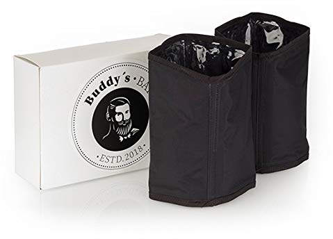 Buddy's Bar - Confezione da 2 refrigeratori per Bottiglie, Ø 11 cm, H: 18 cm, refrigeratore per Bottiglie di Champagne, Spumante, Vino, Fatto in Nylon Idrorepellente, Nero