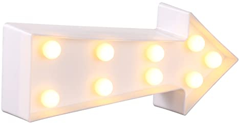 Uonlytech 3D Arrow Sign Light, Right Arrow Night Marquee Corridor Light Wall Decor for Bedroom Christmas Birthday Party