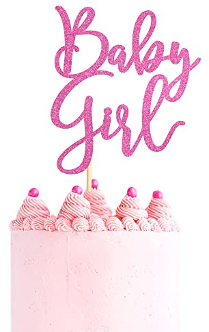 Arthsdite Tortenaufsatz für Baby-Partys oder Neugeborene, Party-Dekoration, rosa Glitzer