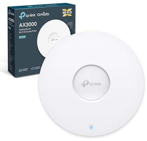 TP-Link EAP650 WiFi 6 Access Point, AX3000 Dual Band Gigabit Wireless Access Points, Power Adapter included, Seamless Roaming Extended Range, Omada Mesh, Support PoE+Powered, Mount to Wall or Ceiling