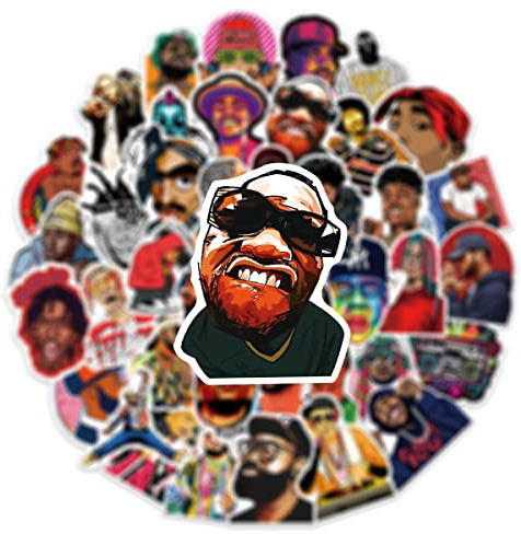 für Hip-Hop-Rap Aufkleber Sängerin Sticker Set 100 Stücke Niedlich Deko für Auto Laptop Skateboard Fahrrad Moped Motorrad Fahrrad Computer,Geeignet für Erwachsene Kinder