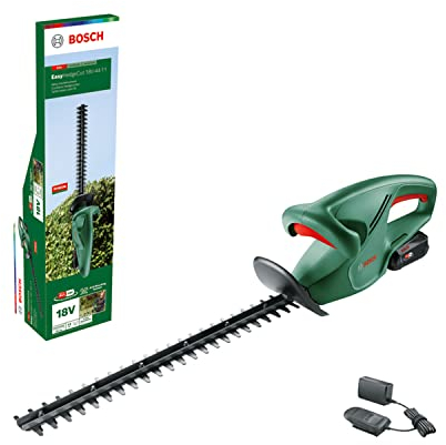 Bosch Cordless Hedge Cutter EasyHedgeCut 18V-44-11 (1x 2.0 Ah Battery; 18 Volt System; Blade Length 44 cm; for Trimming Smaller Hedges; in Carton Packaging)