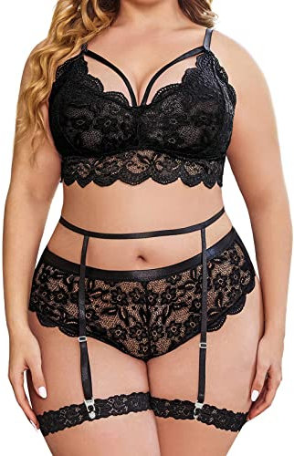 Dessous Set Sexy Damen，Lingerie Unterwäsche BH Und Slip Push Up Spitze Rot String Tanga Mesh Dessouse V Ausschnitt Sexy Outfit Reizwäsche Erotick Strapsen Dessous Set Wäsche Hohe Taille Nachthemd