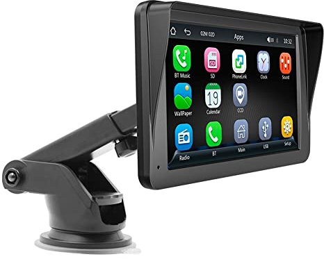 Aublinto Monitor auto Android per autoradio wireless, 7 Pollici Multi Media Touch Screen Car Radio Player Lettore Mp5 di collegamento allo specchio Installato sul cruscotto della console centrale