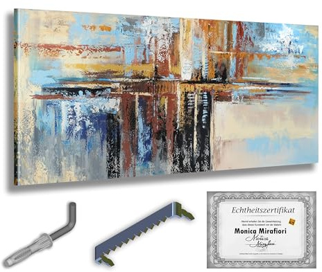 Monica Mirafiori I 100% HANDGEMALT I Gemälde Impression 120x60cm | Gemälde Handgemalt | Acrylgemälde | Sehr Großes Acrylbild I Moderne Kunst I Kunstbilder