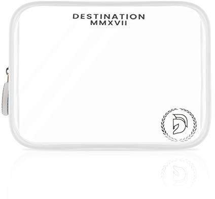Durchsichtiger 1L Kulturbeutel - Reise Set für Handgepäck - Transparente Kosmetiktasche mit Reißverschluss - Flugzeug- und Flugtaugliches Reiseset - Ideale Waschtasche für Flüssigkeiten