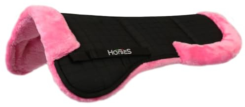 Horses Correction Pad, Halb-Sattel, weich und langlebig (schwarz/pink, Full)