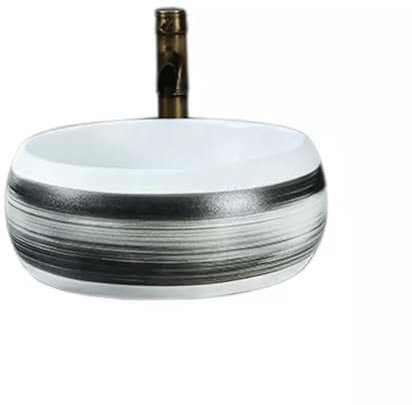 Tu Ye Vasque à Poser, Évier de Cuisine Vasque d'intérieur en céramique Vasque d'extérieur Lavabo de Salle de Bain Lavabo de Ferme(A)
