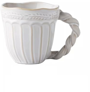 NZpost Coffee Mugs Embossed Coffee Mug French Ceramic Mug Medieval Mug White Ceramic Mugs Coffee Cup
