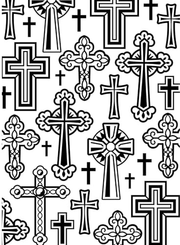 Vaessen Creative Prägeschablone Kreuze 14,6 x 10,7 cm – Embossing Folder für Karten Basteln, Scrapbooking, Journaling – Wiederverwendbar, Präzise Ergebnisse, Für Stanzmaschinen