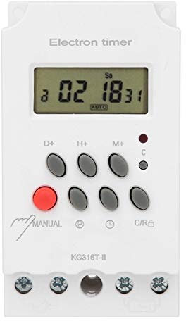 Interruptor Temporizador Digital, Temporizador Programable con Pantalla LCD, Temporizador de Interruptor de Luz con Aplicaciones Versátiles, para Electrodomésticos y Equipos
