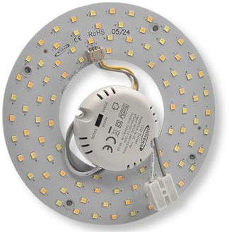 Vetrineinrete® Circolina led modulo circolare 17 watt ricambio neon per plafoniere tecnologia CCT 3 in 1 6500k 3000k 4000k