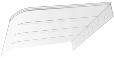 MOBUTOFU Fenstervordach Transparent 40cm Kunststoff Regenschutz Balkonmarkise Türvordach Wetterfest UV Beständig für Terrasse und Garten
