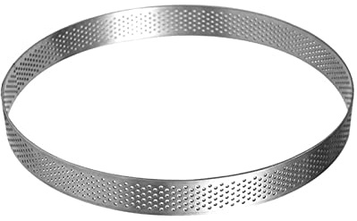 jiingekk Anelli per crostate, stampi circolari per dessert francesi, in acciaio inox, forati, per torte alla frutta, stampi da cucina