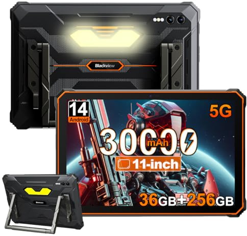 Blackview Active 10 Pro 30000mAh Outdoor Tablet 5G 2025, 36GB+256GB/2TB, 10.95 FHD+ Rugged Smartphone, Android 14, 108MP+50MP, 2 Speakers, IP68 Wasserdicht Tablet,4G LTE,5G WiFi,OTG,GPS,NFC