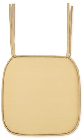 HOME SOLAZZIA Pack 4 Cojines para Sillas 40x40cm, Asiento Acolchado con Cintas de Sujeción, Mullido y Cómodo para Interior y Exterior de Comedor, Jardín y Terraza.(Marrón Claro)