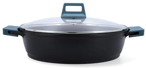 Quid TARTERA ALUMINIO FUNDIDO | Negro, Aluminio, forma redondo, acabado mate, 32cm - 5,5l
