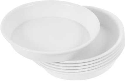 CIYODO Platillos Redondos para Macetas 6 Piezas PP Blanco, para Bonsái