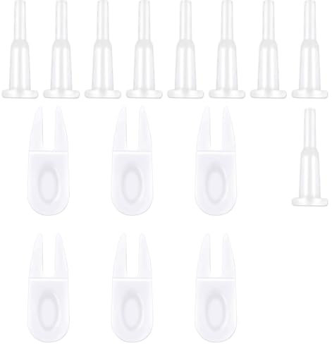Lot de 15 bouchons d'air pour balle de yoga - 6 extracteurs de bouchons de balle de sport et 9 bouchons d'aiguille pour ballon de yoga - Blancs